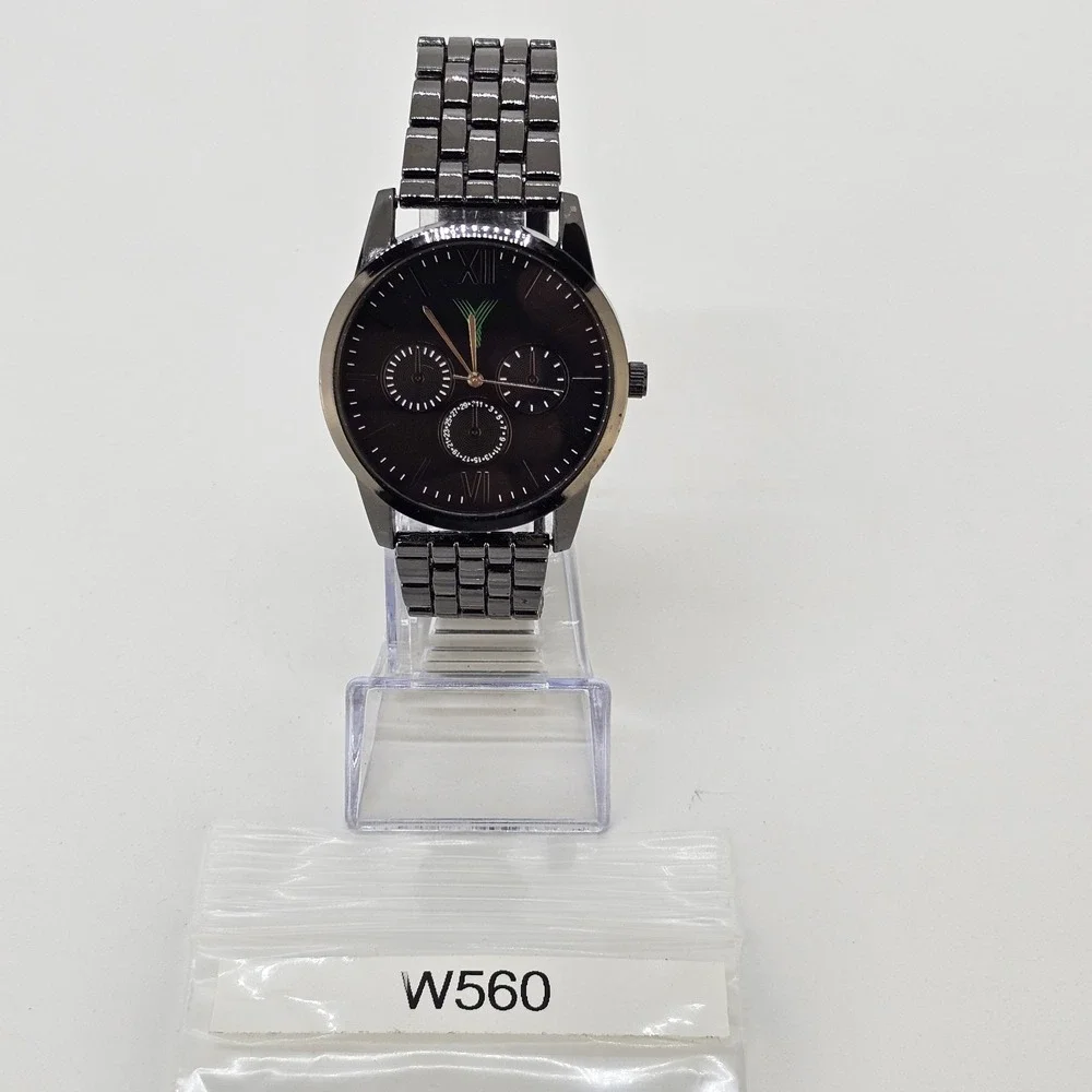 Men's Analog Watch 42MM Black Dial Black Bracelet Band 8